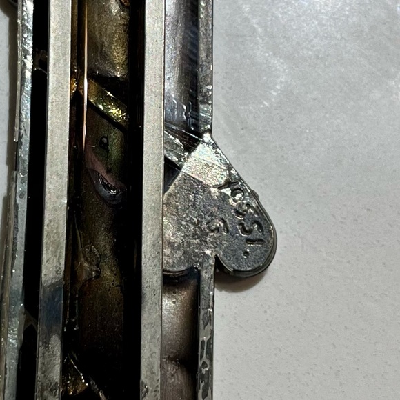 Yossi Steinberg Mezuzah. HANDMADE Judaica by Israeli Artist. Resin And Metal. - Picture 12 of 13